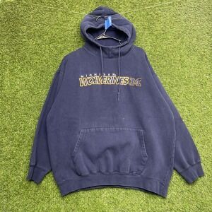Michigan Wolverines Hoodie Sweatshirt‎ Mens XL Blue NCAA Football Pro Edge